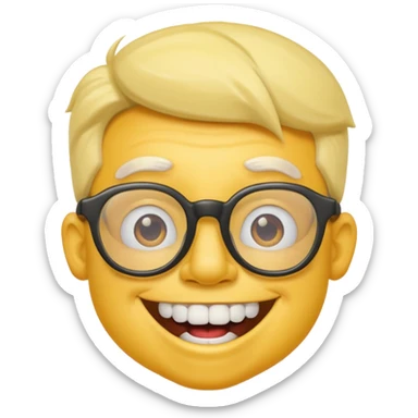 goofy ahh nerd yellow skin sticker