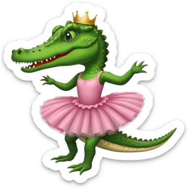 Balerina crocodil  sticker