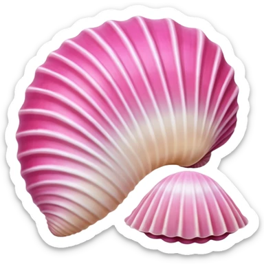 Seashells with pink  sticker