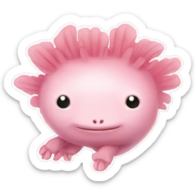 Axolotl Love heart￼ sticker