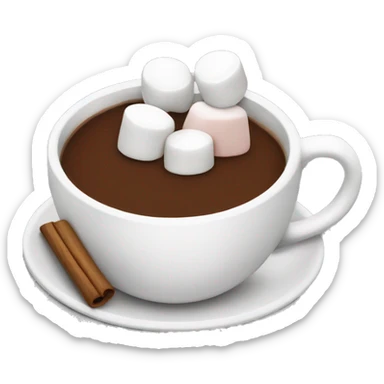A cup of hot coca with marshmallows  sticker