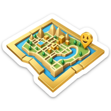 Mapa en 3D sticker