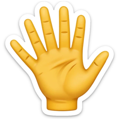 Una mano con 3 dedos sticker