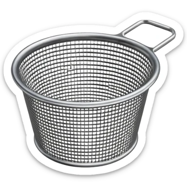 Sieve made from curved steel wire mesh sticker