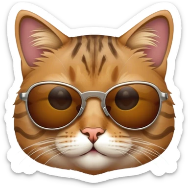 Cat with sunglasses sticker
