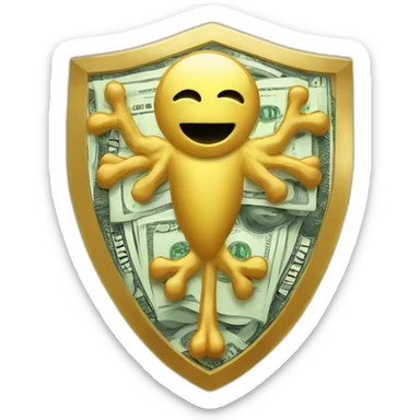 money-sign-coat-of-arms on screen of pc sticker