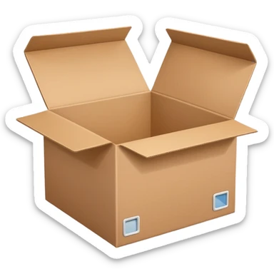 open empty box sticker