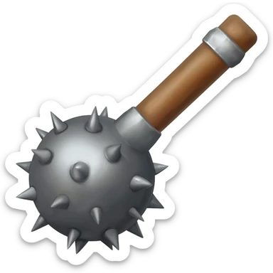 metal spiked flail ball without any handle or grip sticker
