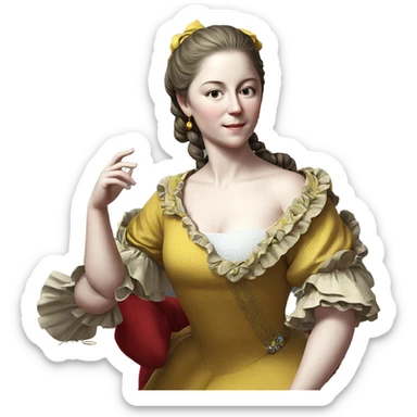 girl in yellow dress adorned sticker
