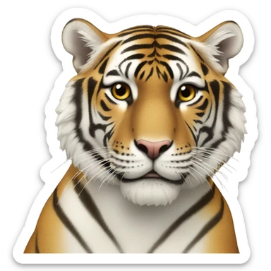 tigre blanco cuerpo entero  sticker