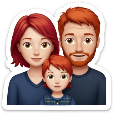 scottish family with son and daughter sticker