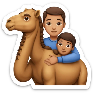 Camel hug sticker