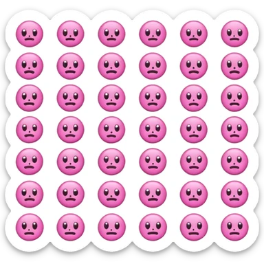 Mini emojis of pink stanley sticker