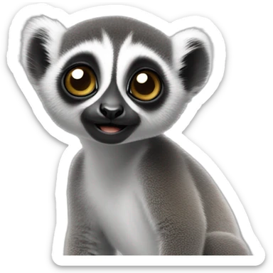 baby lemur sticker