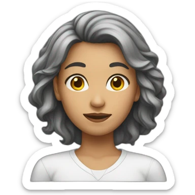 the upper part of a female sticker