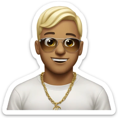 Bad Bunny White Trap Singer sticker