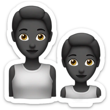 une personne noir met ses deux mains sur la tête. Visage choqué sticker