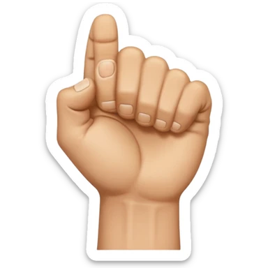 👊🏼 emoji rotated 90 degrees counterclockwise sticker