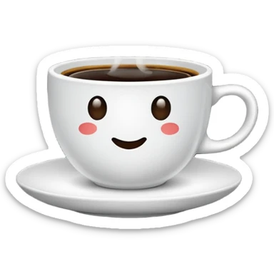 Une Tasse de cafe allongé sticker