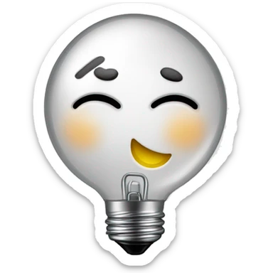 Un smiley qui a une ampoule au-dessus de la tête sticker