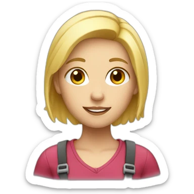 Blond Delivery girl  sticker