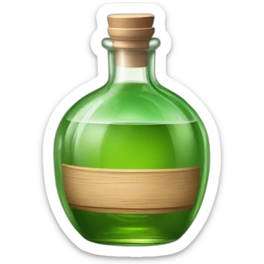 grüner schnaps in der flasche aus dem erzgebirge mit dem namen lauterbacher tropfen sticker