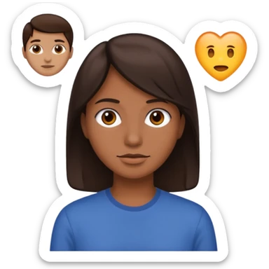 ahora el pelo igual pero un poco mas oscuro sticker