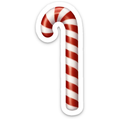 Red and white peppermint candy cane sticker