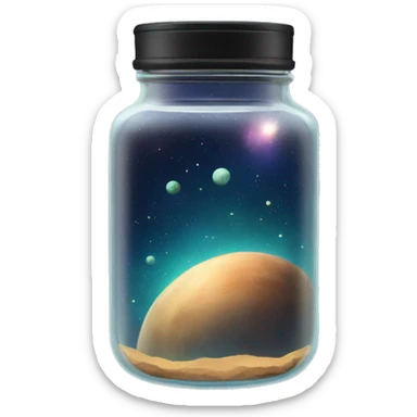 space in a jar sticker