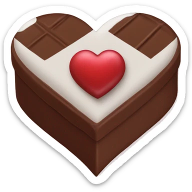 Heart shaped chocolate box sticker
