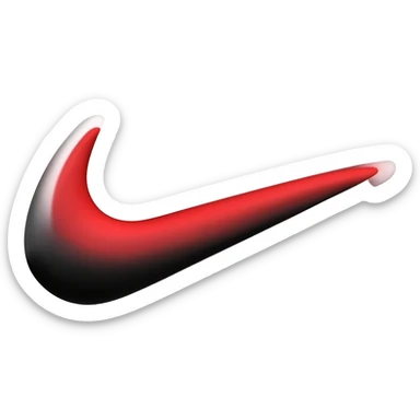 Red black Nike with white bows sticker
