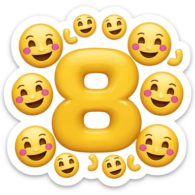 make the letter b with multipbel sepperate laughing emojis sticker