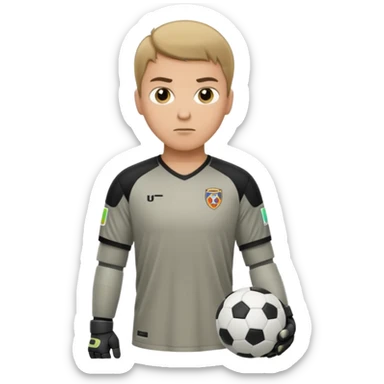 soccer goalkeeper standing ready for a penalty sticker