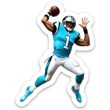 Cam newton hurdle sticker