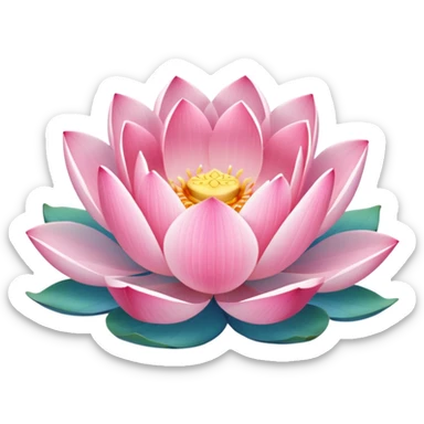 lotus flower with calm waves around sticker