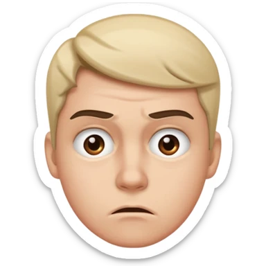 side eye frustrated  sticker