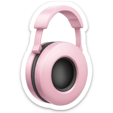 Light pink over ear headphones sticker