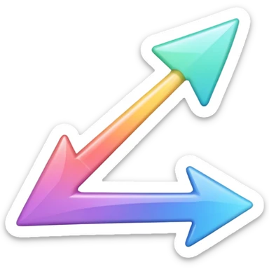 Pastel rainbow arrow sticker