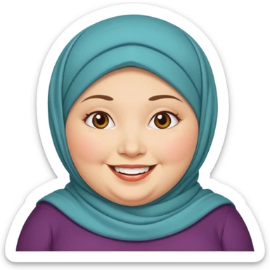 fat woman in hijab sticker