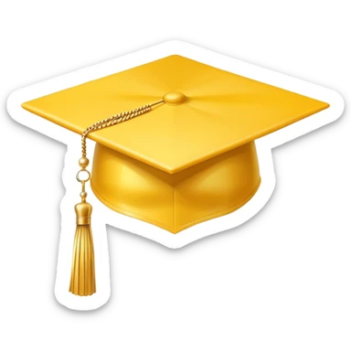 yellow graduation cap sticker