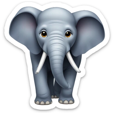 Funky elephant  sticker
