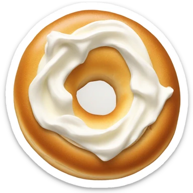 Bagel with cream cheese sticker