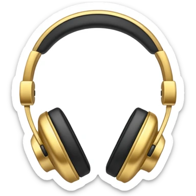 gold headset sticker