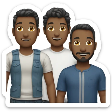 4 men 3 women 4 kids sticker