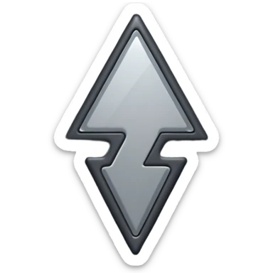 iOS emoji, minimal dark spark, small zigzag, flat sticker