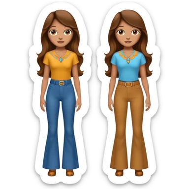 Retro 70s woman sticker