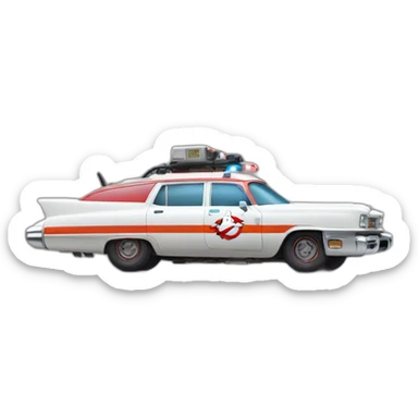 zuul ghostbusters driving a car looking happy sticker