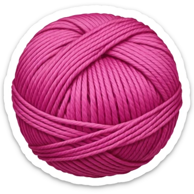 ball of yarn, pink sticker