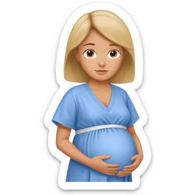 Grávida no médico sticker