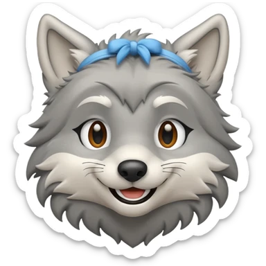 mini loup sticker